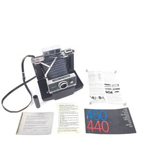 Polaroid‎ Automatic Land Camera 450 Manuals Flash Guide Timer Case VTG Untested